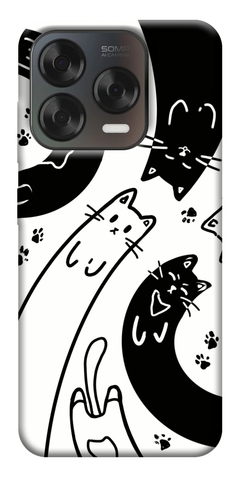 Чохол Чорно-білі коти для ZTE Nubia V70 Design