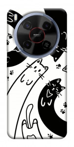 Чохол Чорно-білі коти для ZTE Nubia V70 Max
