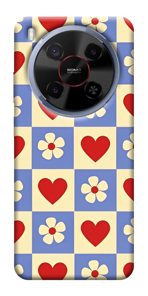 Чехол Сердечки-цветочки для ZTE Nubia V70 Max