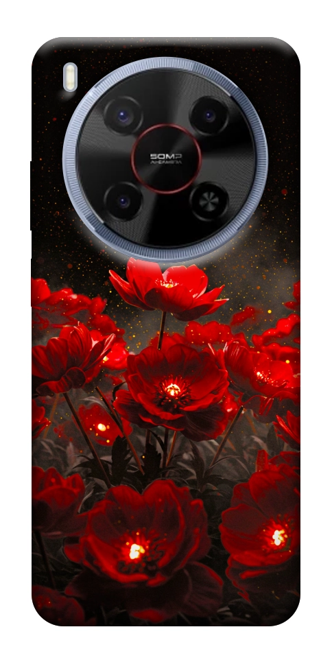 Чехол Burning flowers для ZTE Nubia V70 Max