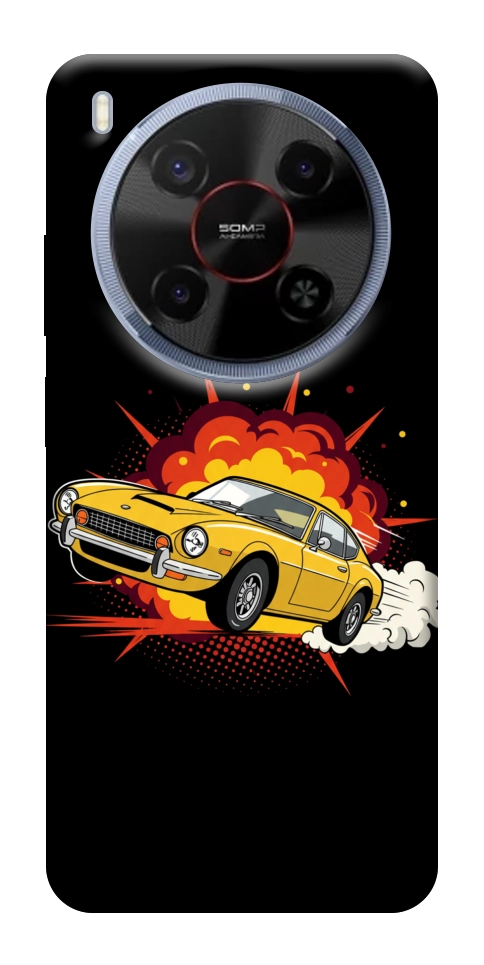 Чехол Retro comics car black для ZTE Nubia V70 Max