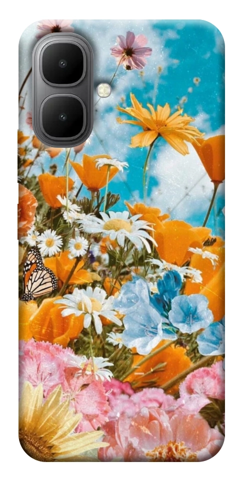 Чехол Летние цветы для Infinix Smart 10