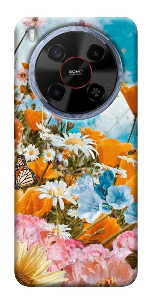 Чехол Летние цветы для ZTE Nubia V70 Max