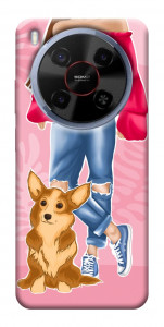 Чохол Girl and corgi для ZTE Nubia V70 Max