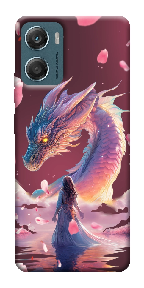 Чехол Girl and dragon для Motorola Moto G06