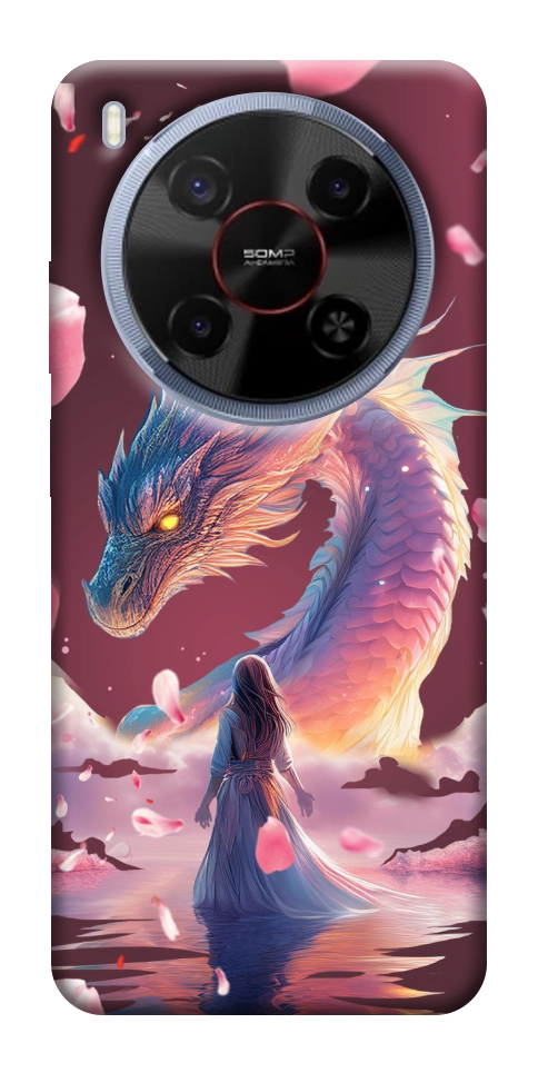 Чехол Girl and dragon для ZTE Nubia V70 Max