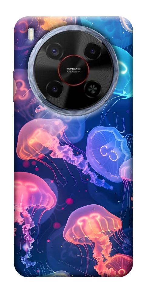 Чехол Neon jellyfishes для ZTE Nubia V70 Max