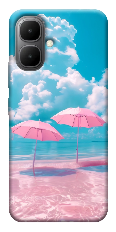 Чехол Розовые зонтики для Infinix Smart 10