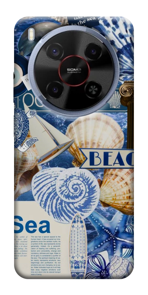 Чехол Морской коллаж для ZTE Nubia V70 Max