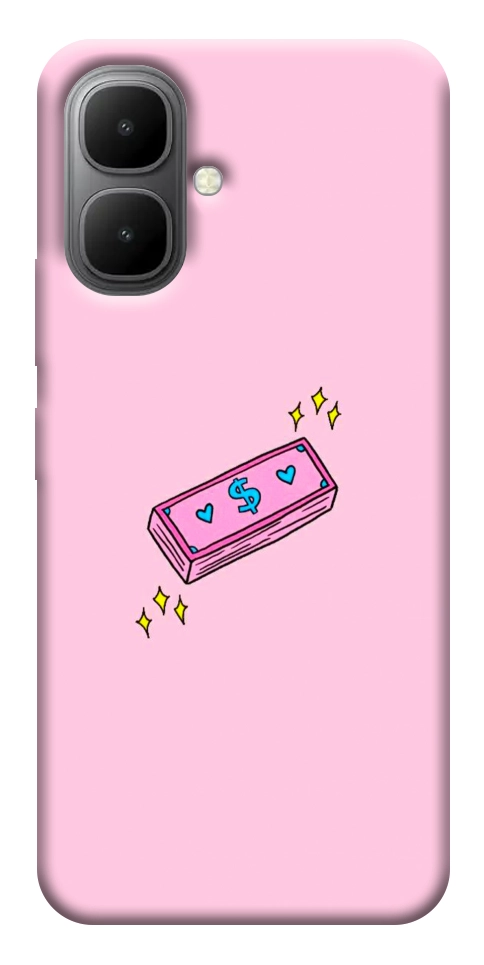 Чехол Simple pink money для Infinix Smart 10