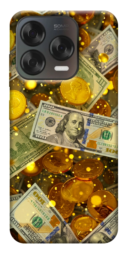 Чехол Gold and dollars для ZTE Nubia V70 Design