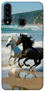 Чехол Beach Horses для Galaxy A20s (2019)
