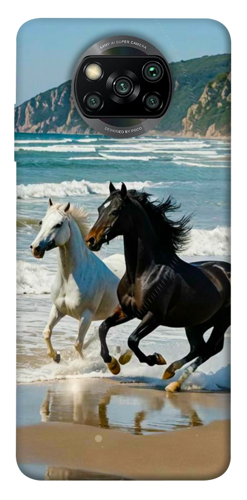 Чехол Beach Horses для Xiaomi Poco X3 NFC