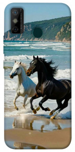 Чехол Beach Horses для TECNO Spark 6 Go