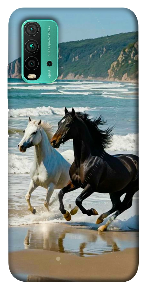 Чехол Beach Horses для Xiaomi Redmi Note 9 4G