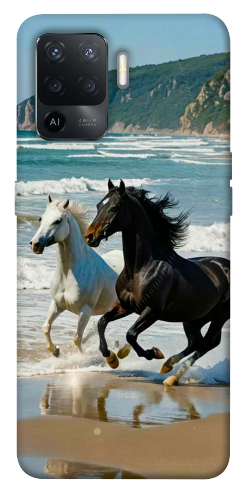 Чехол Beach Horses для Oppo Reno 5 Lite