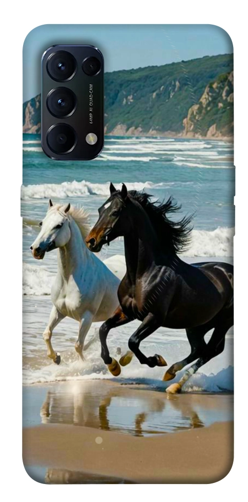 Чехол Beach Horses для Oppo Reno 5 4G