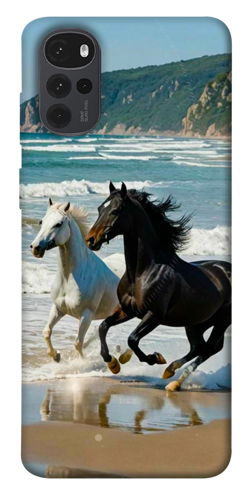 Чехол Beach Horses для Motorola Moto G22