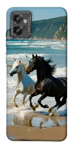 Чехол Beach Horses для Motorola Moto G32