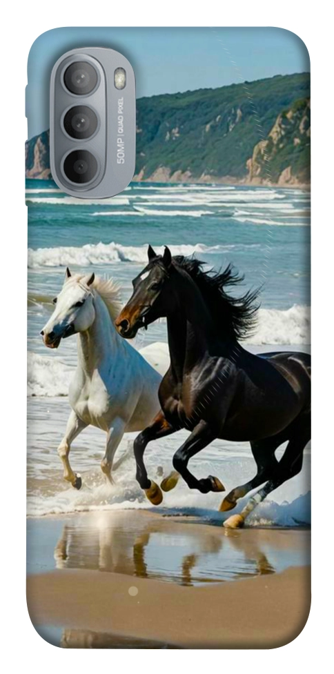 Чехол Beach Horses для Motorola Moto G31