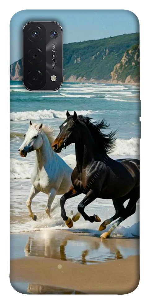 Чехол Beach Horses для Oppo A74 5G