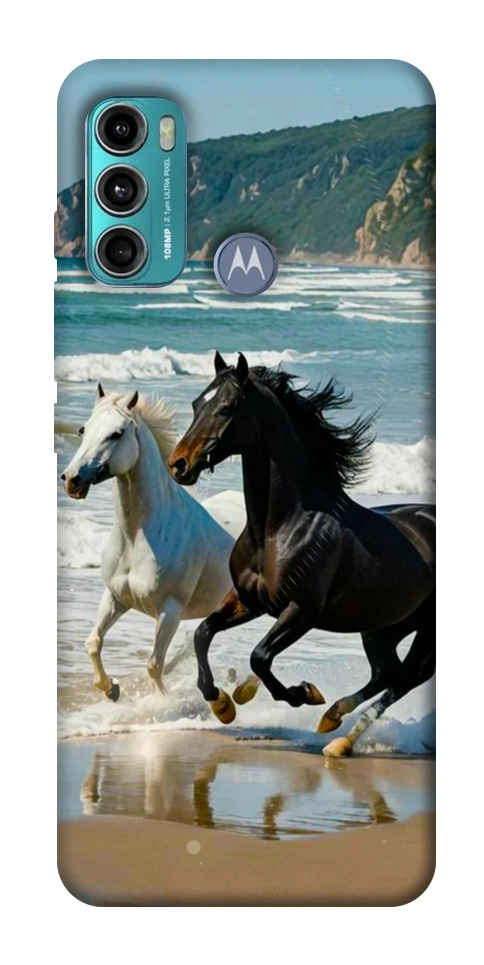 Чехол Beach Horses для Motorola Moto G60