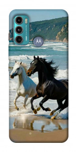 Чехол Beach Horses для Motorola Moto G60