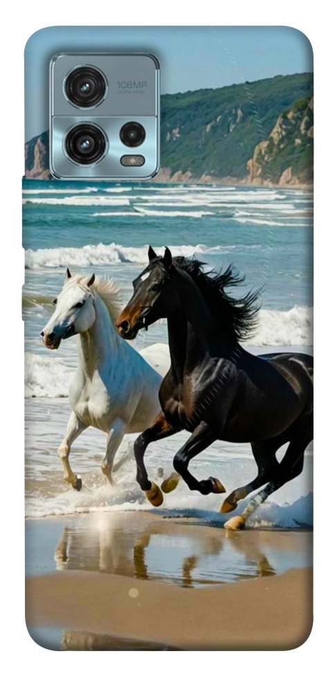 Чехол Beach Horses для Motorola Moto G72