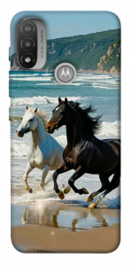 Чохол Beach Horses для Motorola Moto E20