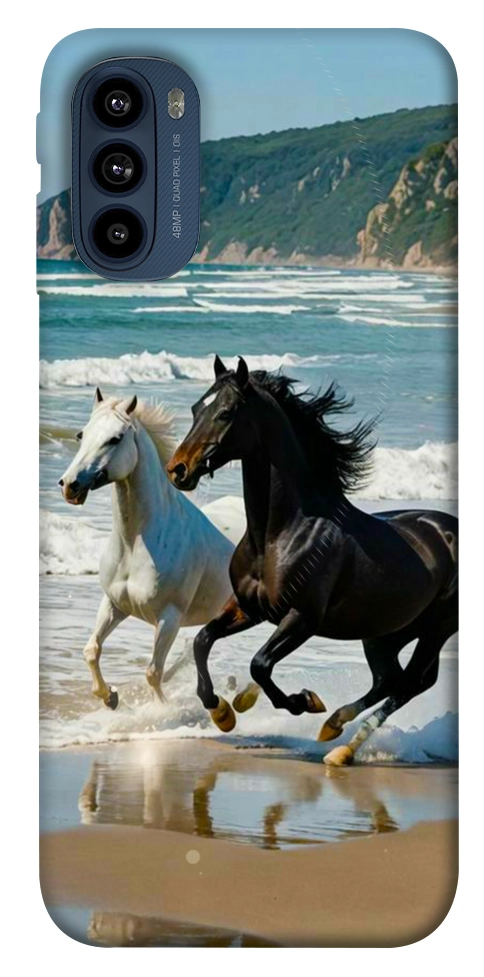 Чехол Beach Horses для Motorola Moto G41
