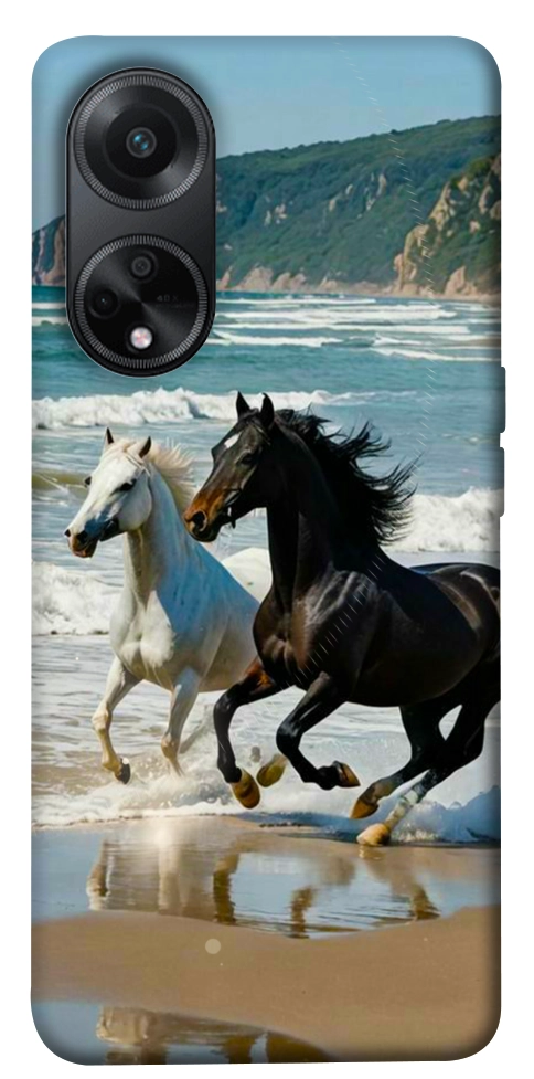 Чехол Beach Horses для Oppo A58 4G