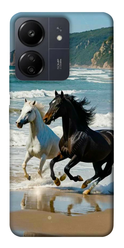 Чехол Beach Horses для Xiaomi Redmi 13C
