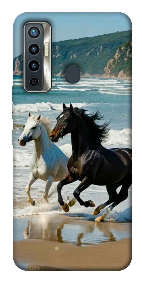 Чохол Beach Horses для TECNO Camon 17