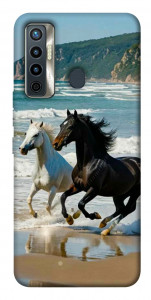 Чохол Beach Horses для TECNO Camon 17
