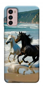 Чохол Beach Horses для Motorola Moto G42