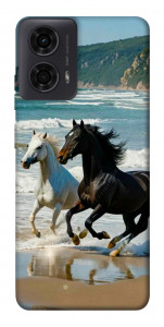 Чехол Beach Horses для Motorola Moto G24