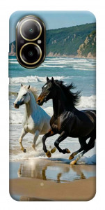 Чехол Beach Horses для Realme C67 4G