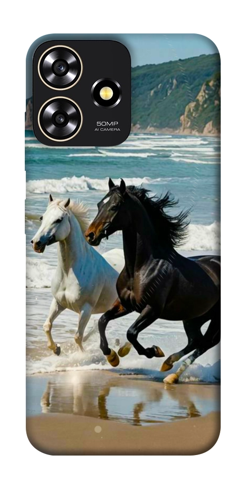 Чехол Beach Horses для ZTE Blade A73 4G
