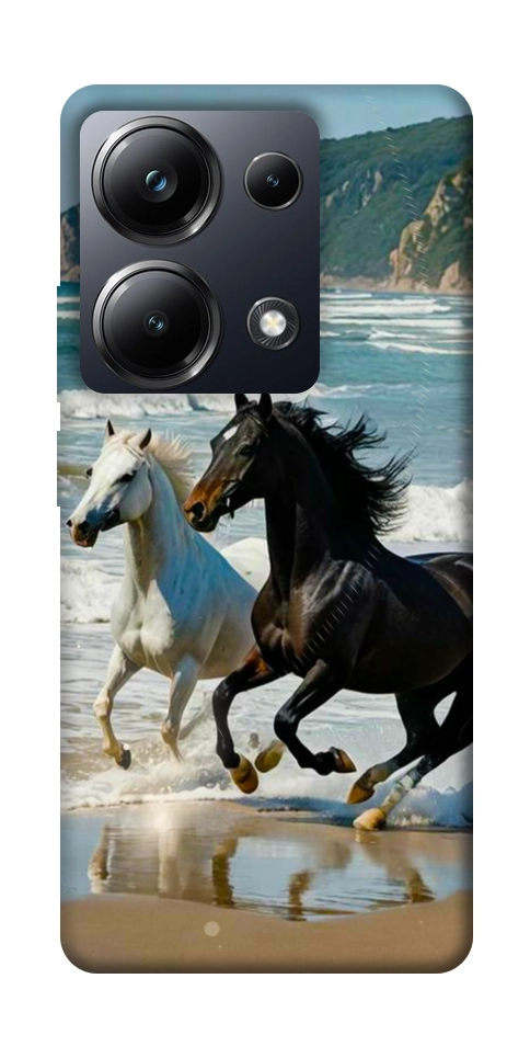 Чехол Beach Horses для Xiaomi Poco M6 Pro 4G