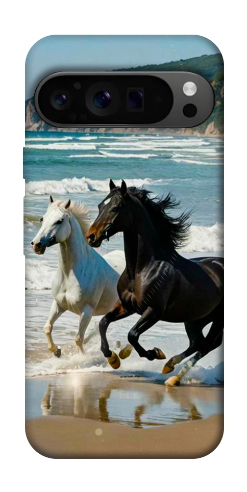 Чехол Beach Horses для Google Pixel 9 Pro