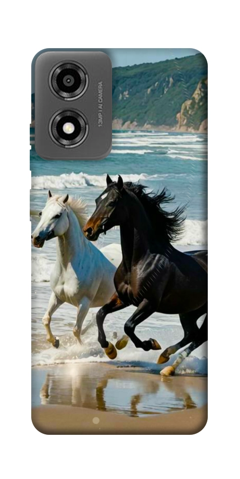 Чехол Beach Horses для Motorola Moto E14