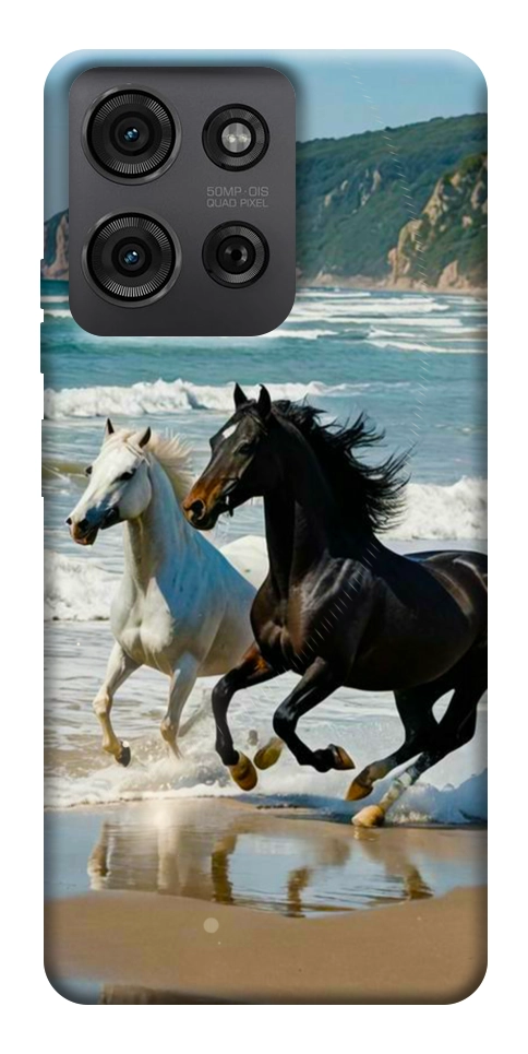 Чехол Beach Horses для Motorola Moto G75 5G