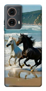 Чохол Beach Horses для Motorola Moto G85