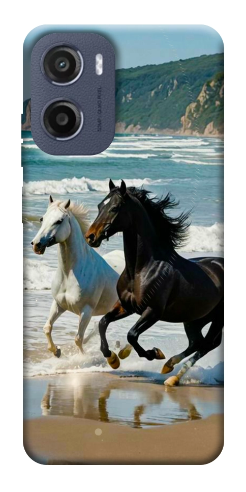 Чохол Beach Horses для Motorola Moto E15