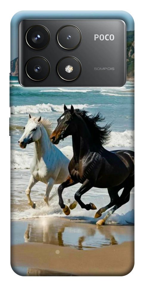 Чехол Beach Horses для Xiaomi Poco F6 Pro