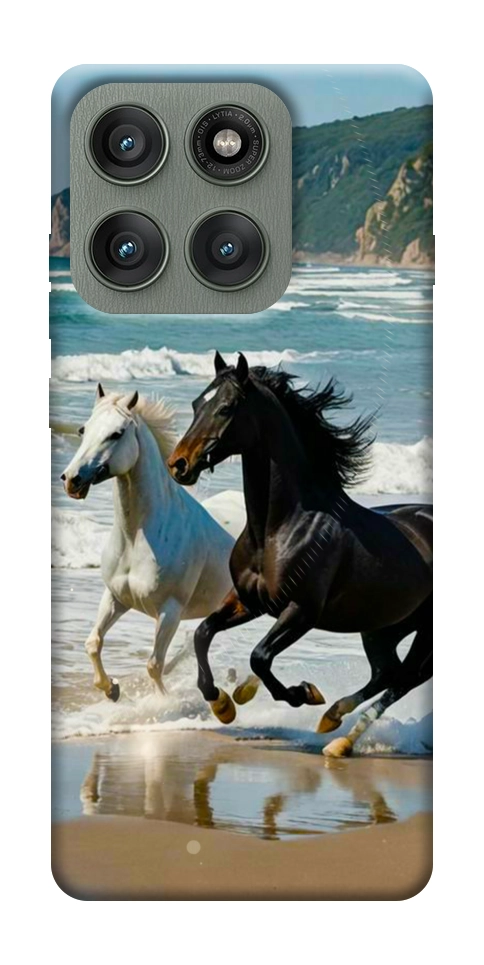 Чехол Beach Horses для Motorola Edge 60 Pro