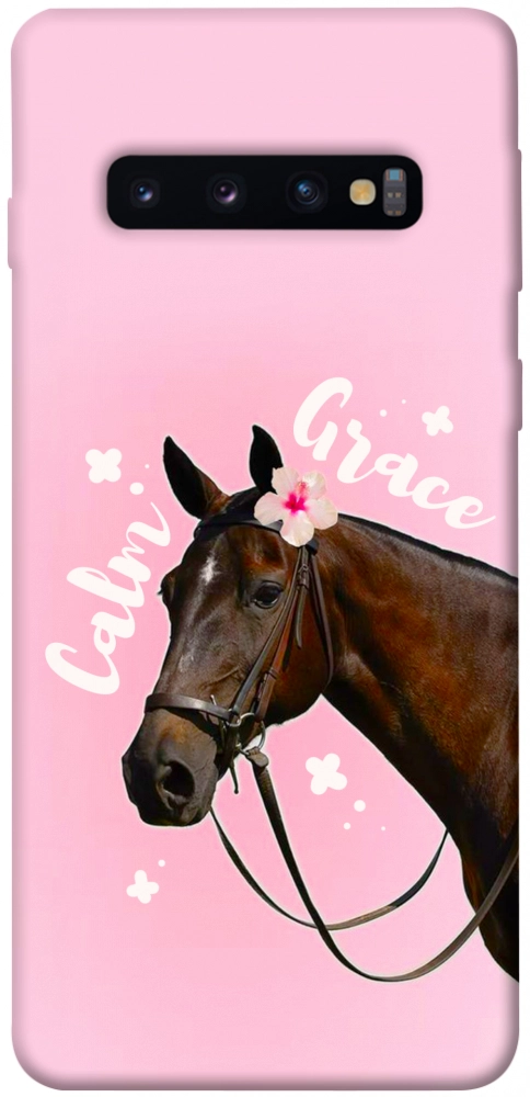 Чехол Horse with flower для Galaxy S10 (2019)