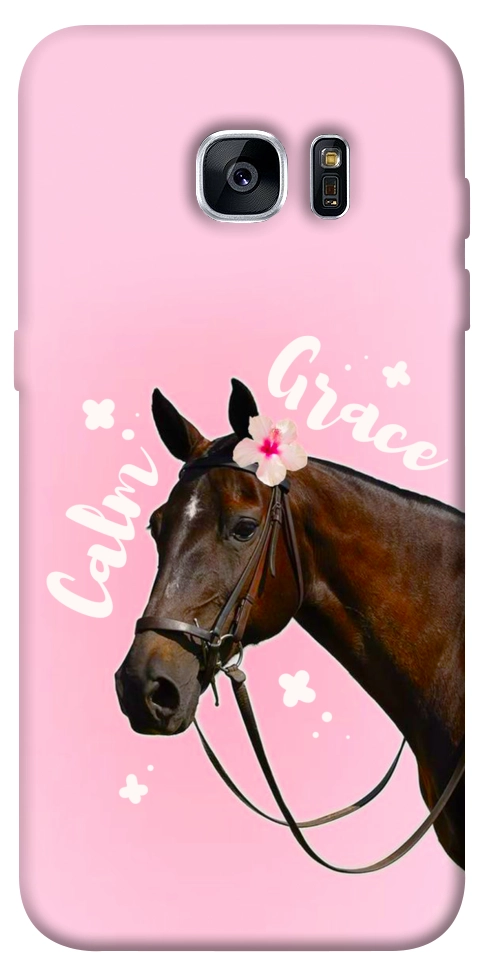 Чохол Horse with flower для Galaxy S7 Edge