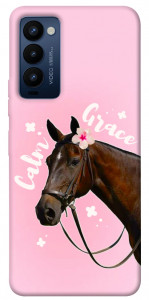 Чохол Horse with flower для Tecno Camon 18 P