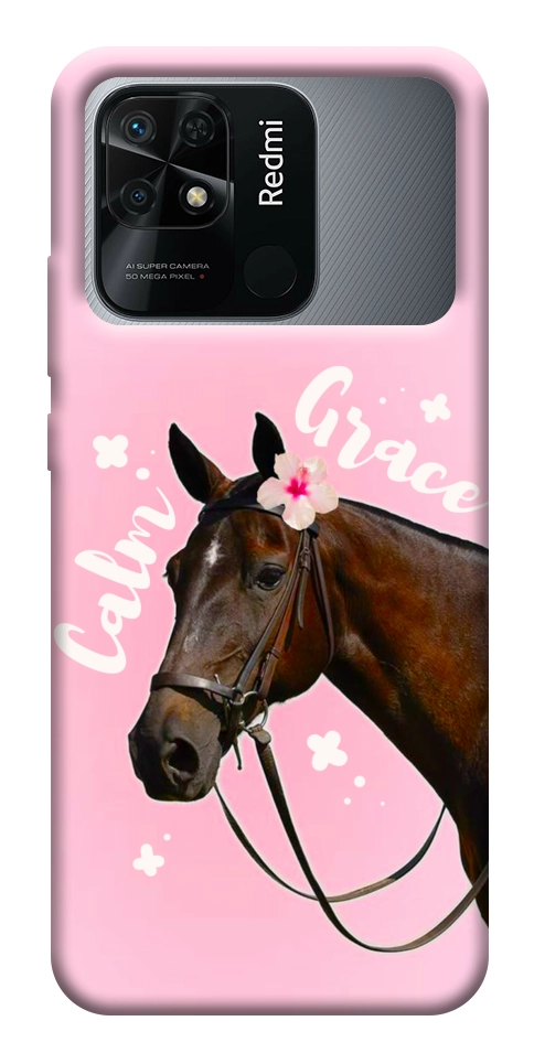 Чохол Horse with flower для Xiaomi Redmi 10C